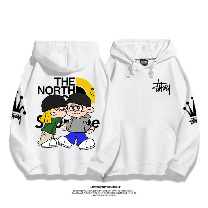 人気商品 ユニーク プリント柄 カートゥーン フード付きパーカー