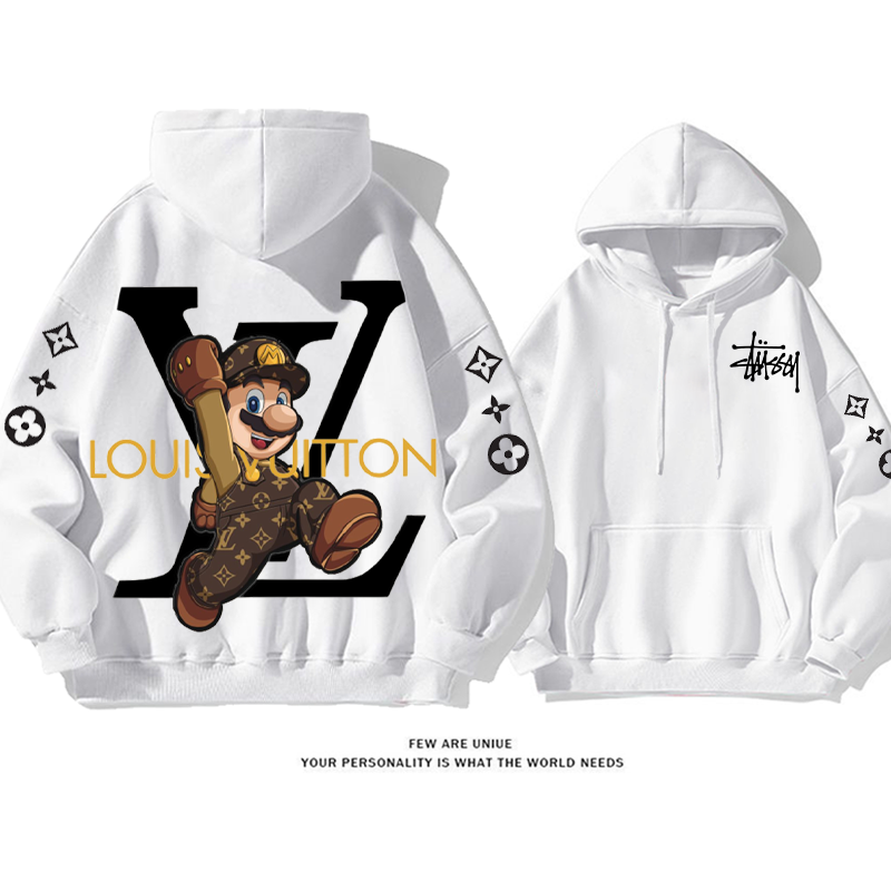 人気ゲームのキャラクター プリント柄フード付きパーカー