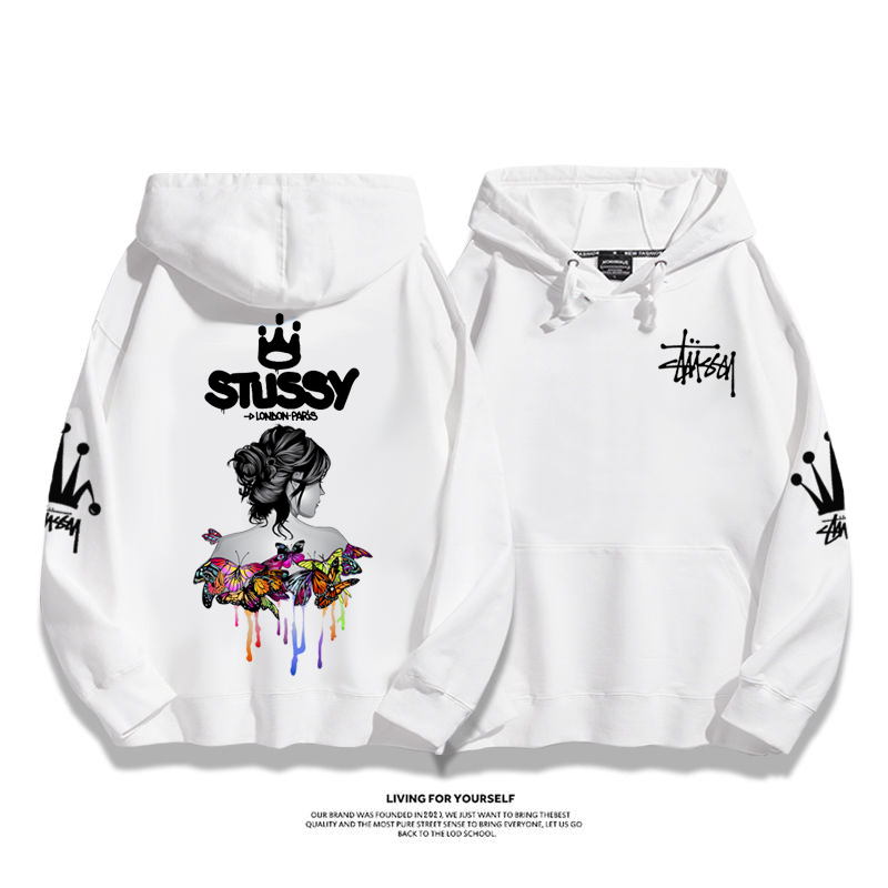 アドバンスド 蝶 カジュアル シンプルファッション フード付きパーカー