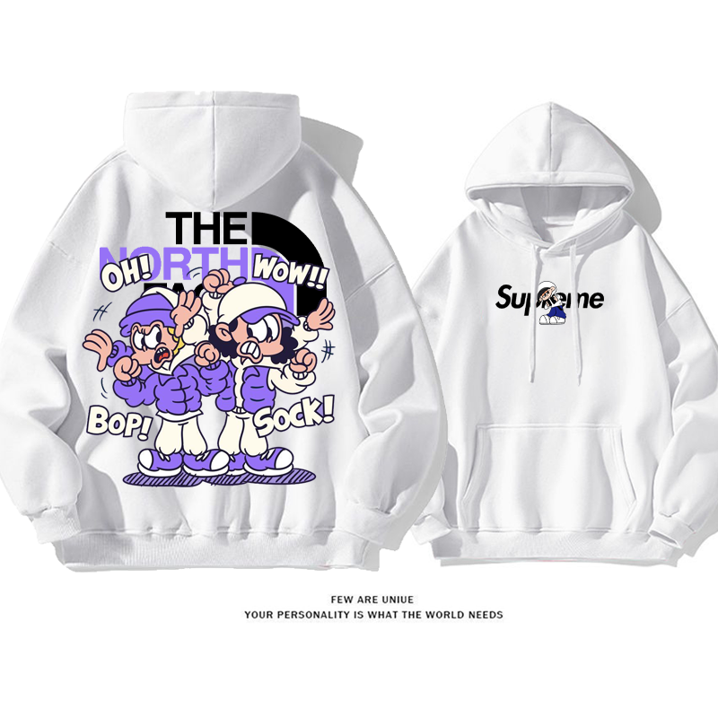 アメリカンスタイルカートゥーンファッション 純粋な綿素材パーカー