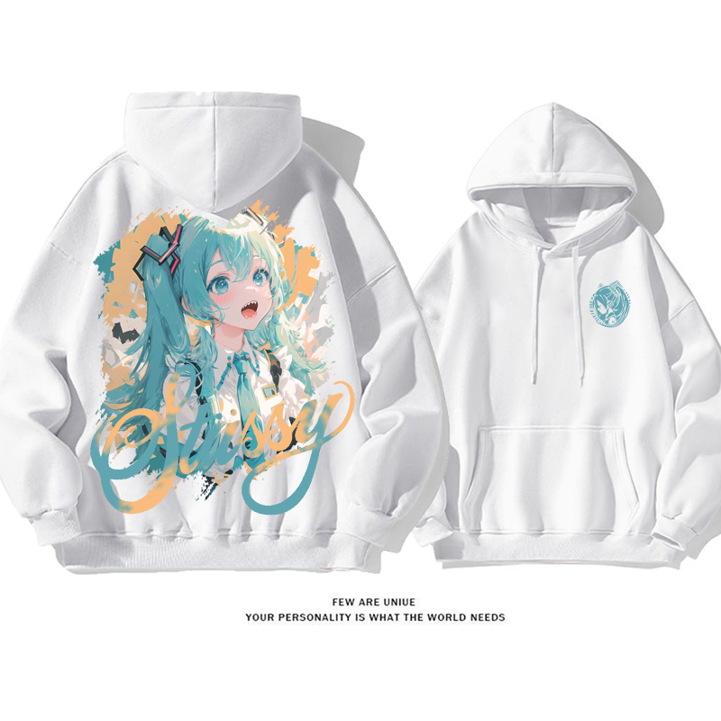 ACG落書き風カジュアルアドバンスド小衆の設計純粋な綿素材パーカー