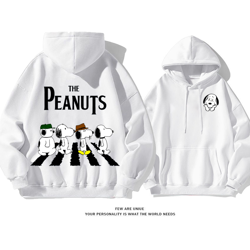 超人気着心地がよいデザイン性のあるカートゥーン白い子犬ファッションパーカー