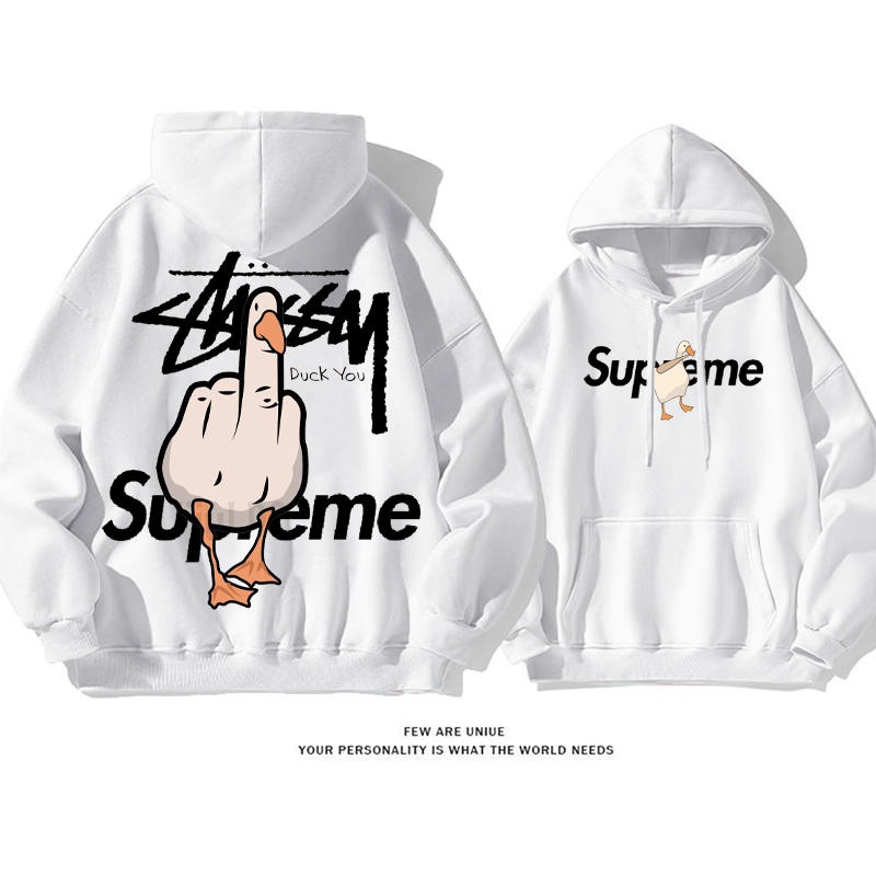 "Duck You"トレンドブランドカジュアルユニークパーカー