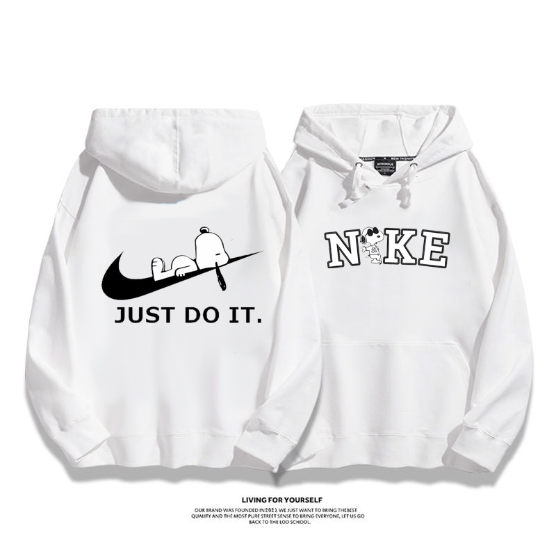 かわいい犬カップルフード付きパーカー