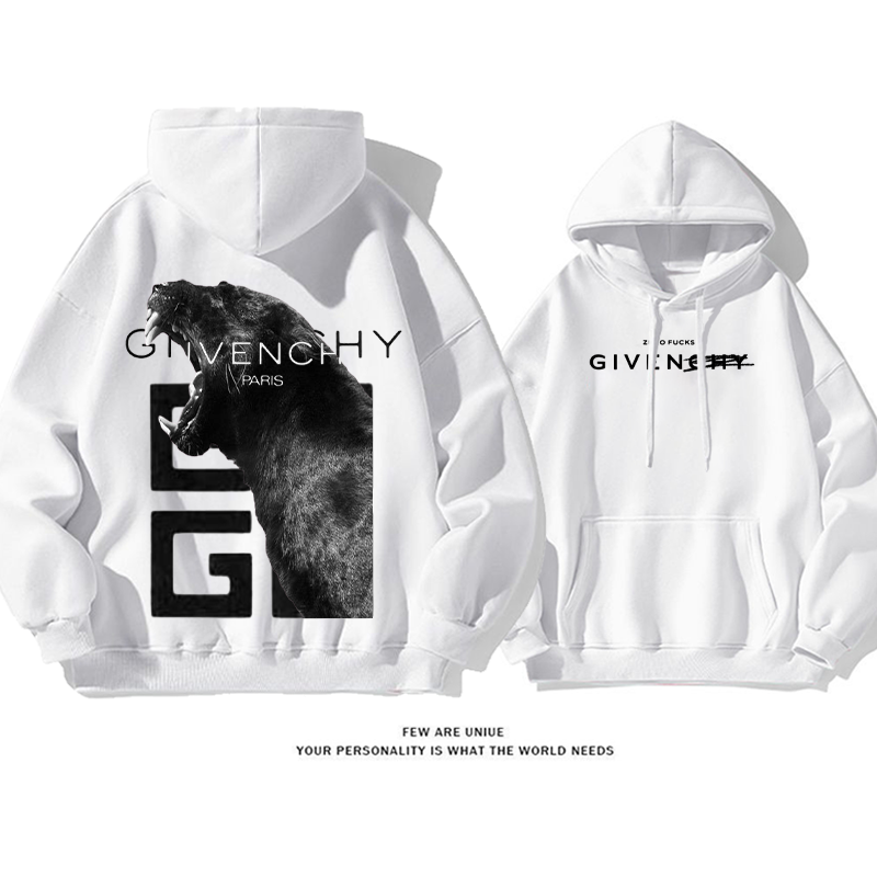 パーソナライズされたデザイン 獣 プリント柄フード付きパーカー