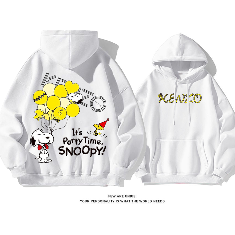 超人気風船を持った白い子犬小衆の設計カートゥーンファッションパーカー