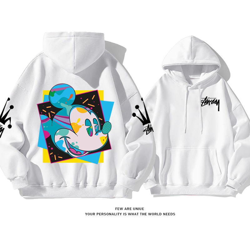 人気爆発カートゥーンプリントファッションパーカー