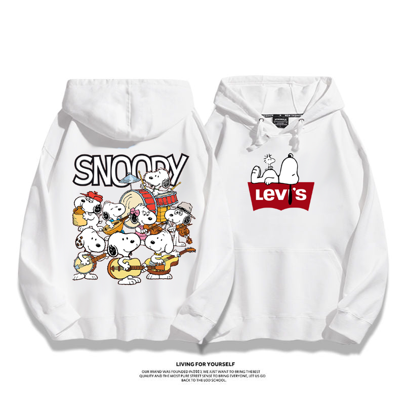 小衆の設計 カートゥーンプリント柄パーカー