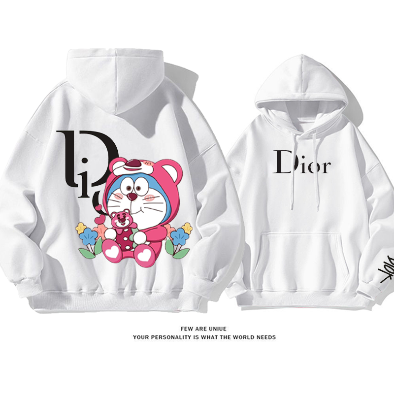 かわいいデザイン 変装した猫 プリント柄フード付きパーカー