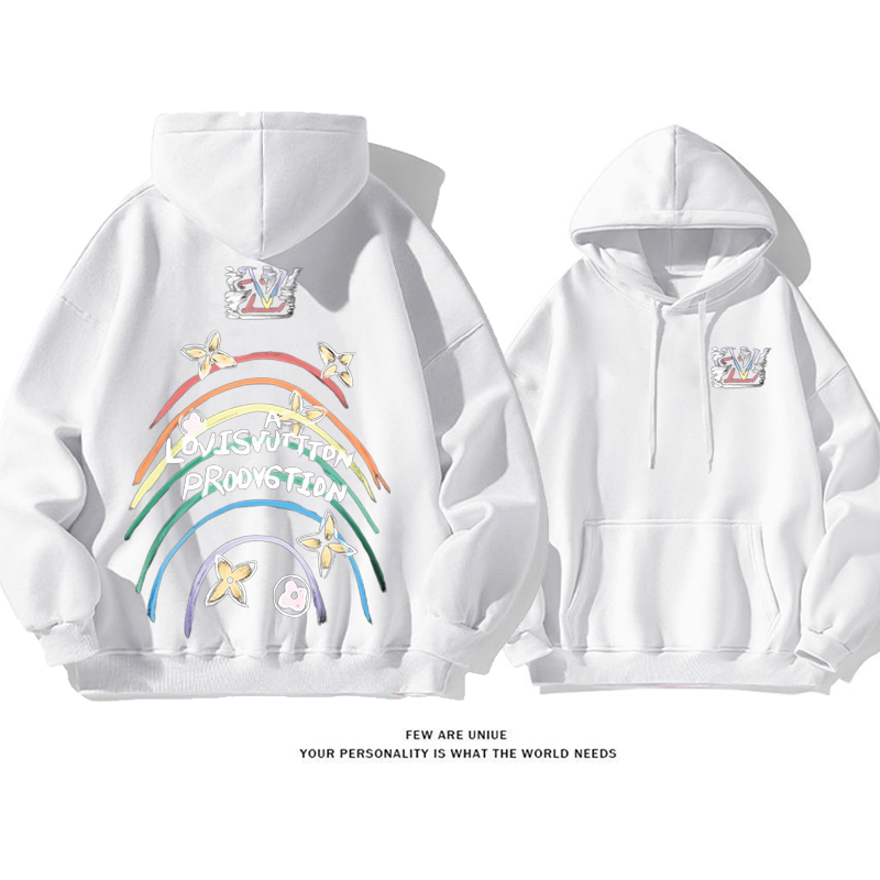 レインボープリントきれいファッションパーカー