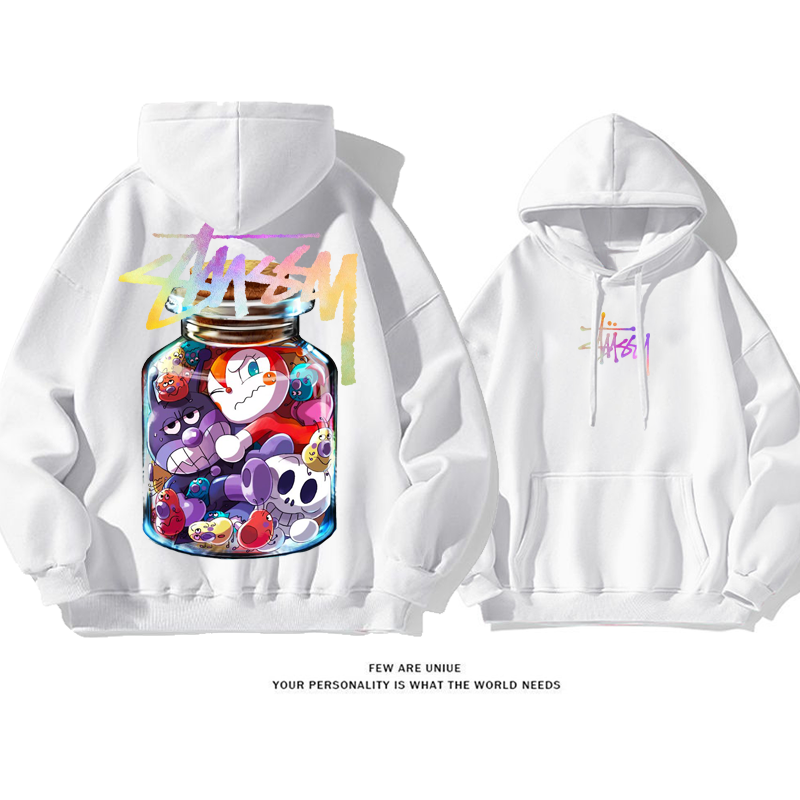 トレンドブランドカートゥーンカジュアル純粋な綿素材パーカー