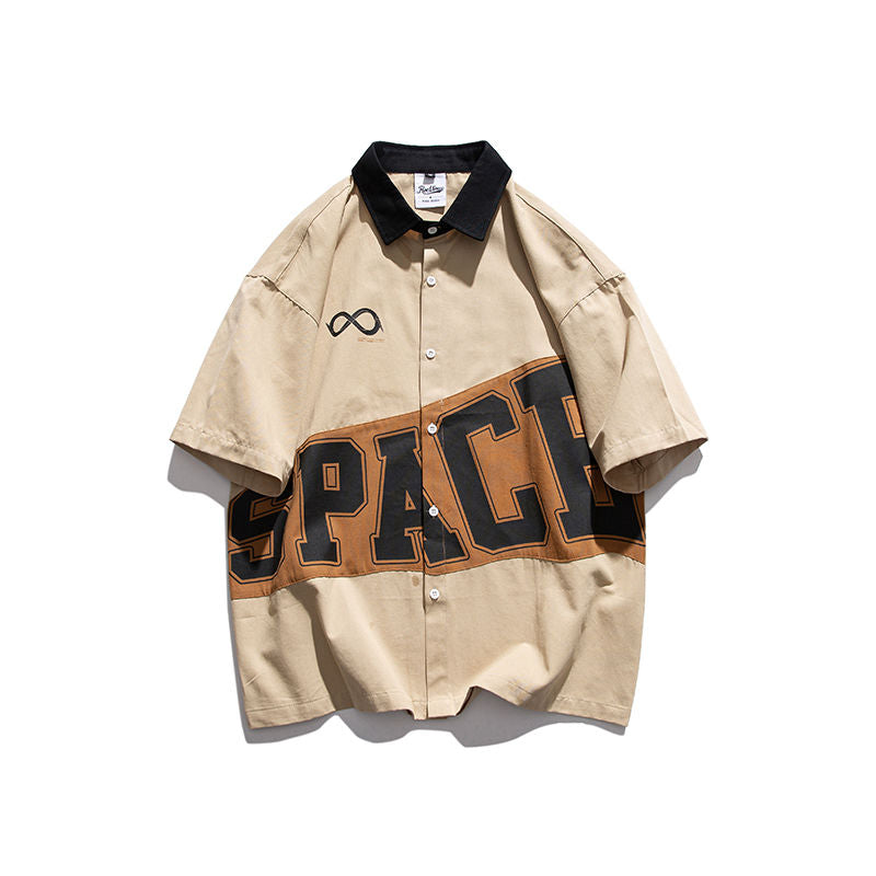 INS大人气 アメリカンスタイル カジュアル 半袖シャツ