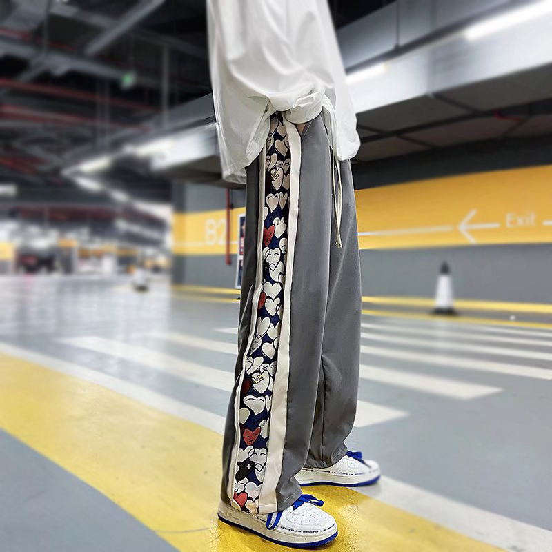 人気爆発  INS ゆったり快適 かわいいハート柄 カジュアルパンツ