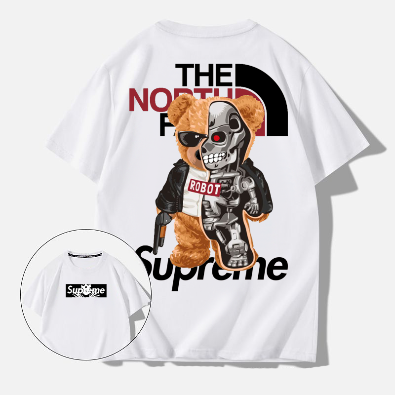 超人気トレンドブランドスケルトンベアストリート半袖シャツ