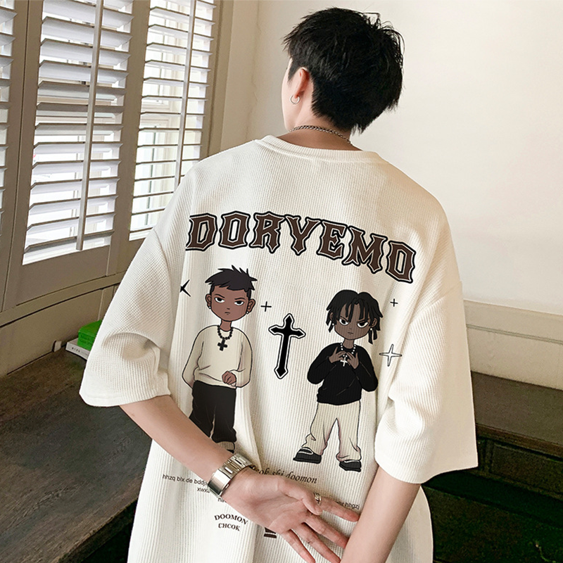 ワッフル カジュアル クロス 半袖シャツ