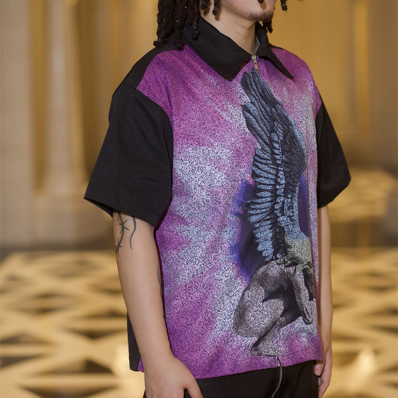 ヒップホップ風 泣く天使 トレンドブランド 半袖シャツ