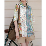 INS大人气 韓国ファッション カジュアル 可愛い  半袖シャツ