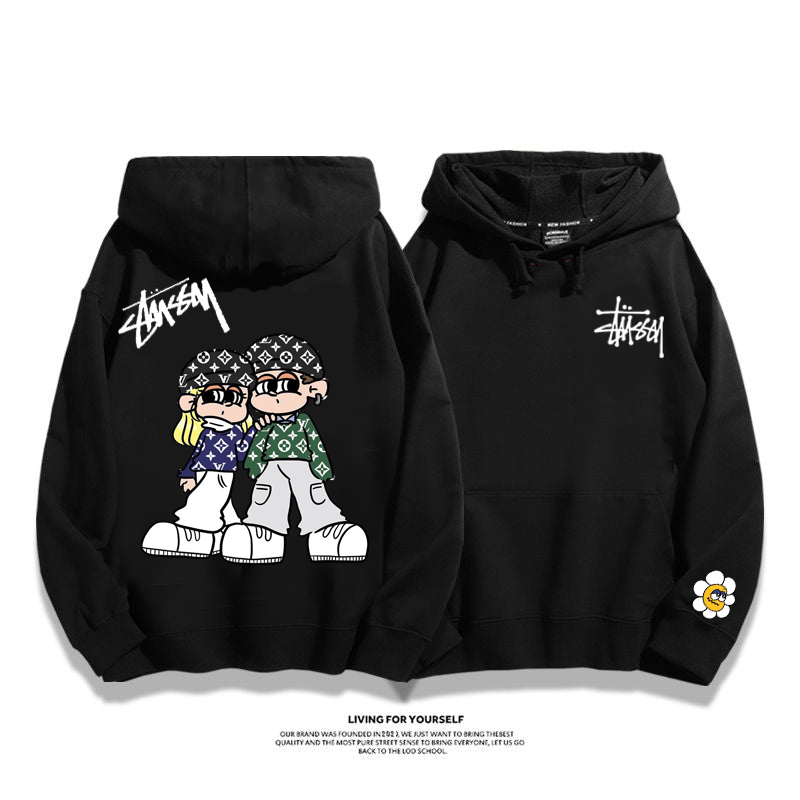 カートゥーンカップル カジュアルパーカー