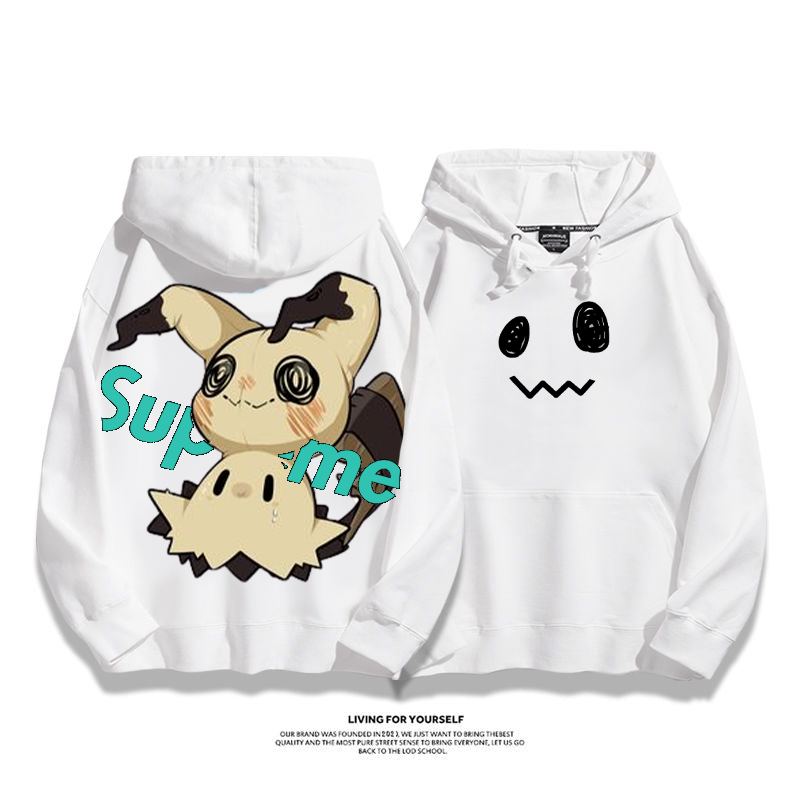 ユニークなデザイン 妖精 プリント柄フード付きパーカー