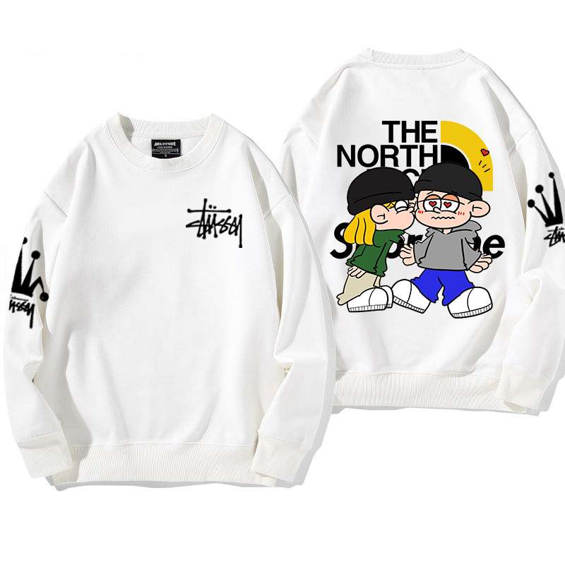 人気商品 ユニーク プリント柄 カートゥーン フードなしパーカー