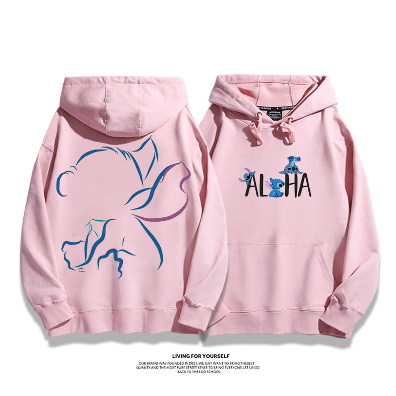 カートゥーン可愛いカップル パーカー