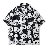 超かわいい ジャイアントパンダ カジュアル 半袖シャツ