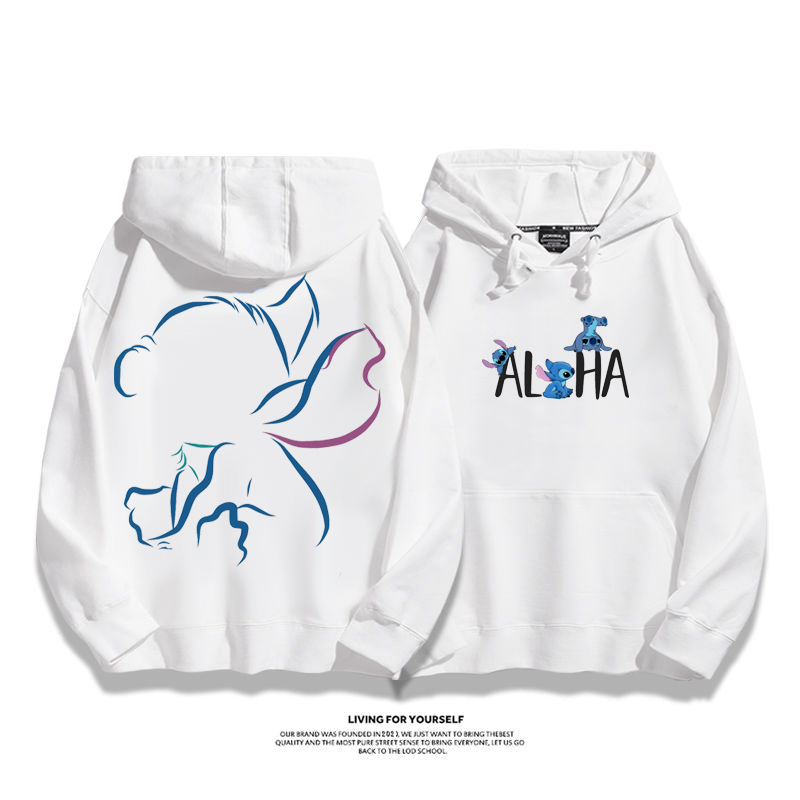 カートゥーン可愛いカップル パーカー