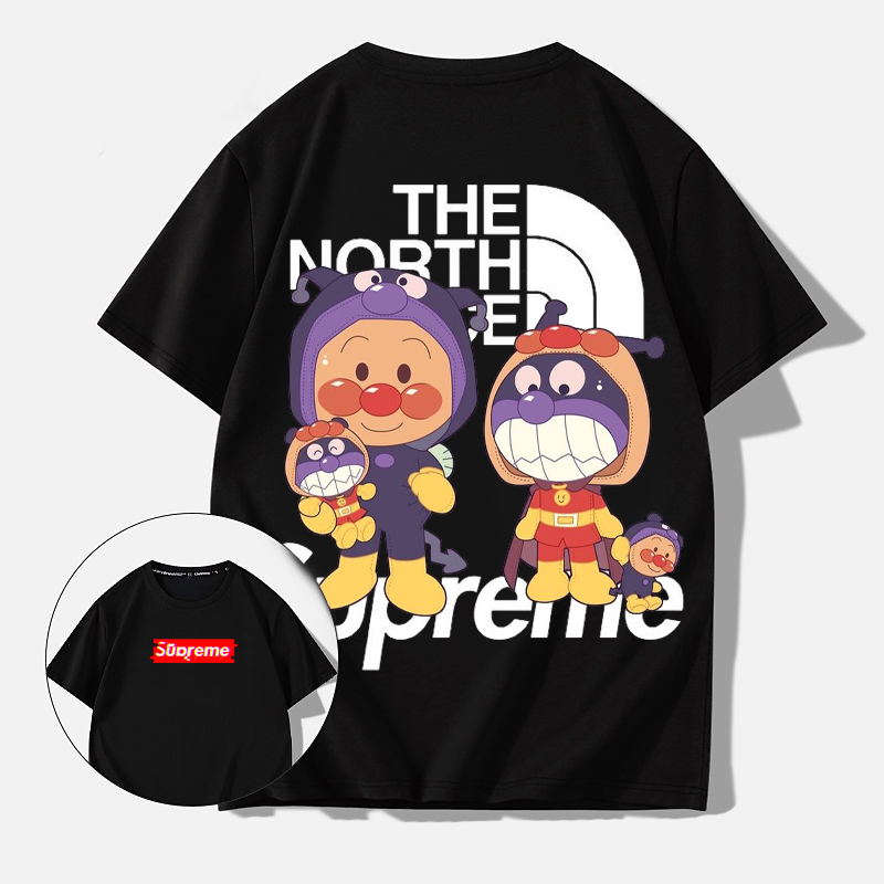 人気爆発 カートゥーントレンドブランド プリント柄カップルカジュアル半袖シャツ