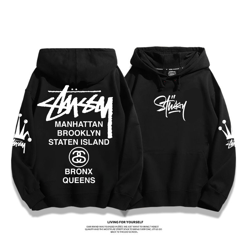 超カッコイイトレンドブランドプリント柄パーカー