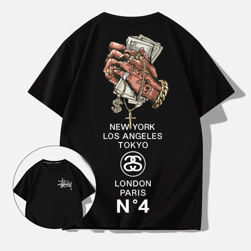 人気爆発ストリート超カッコイイ  トレンドブランド 純粋な綿素材アメリカンスタイル半袖シャツ