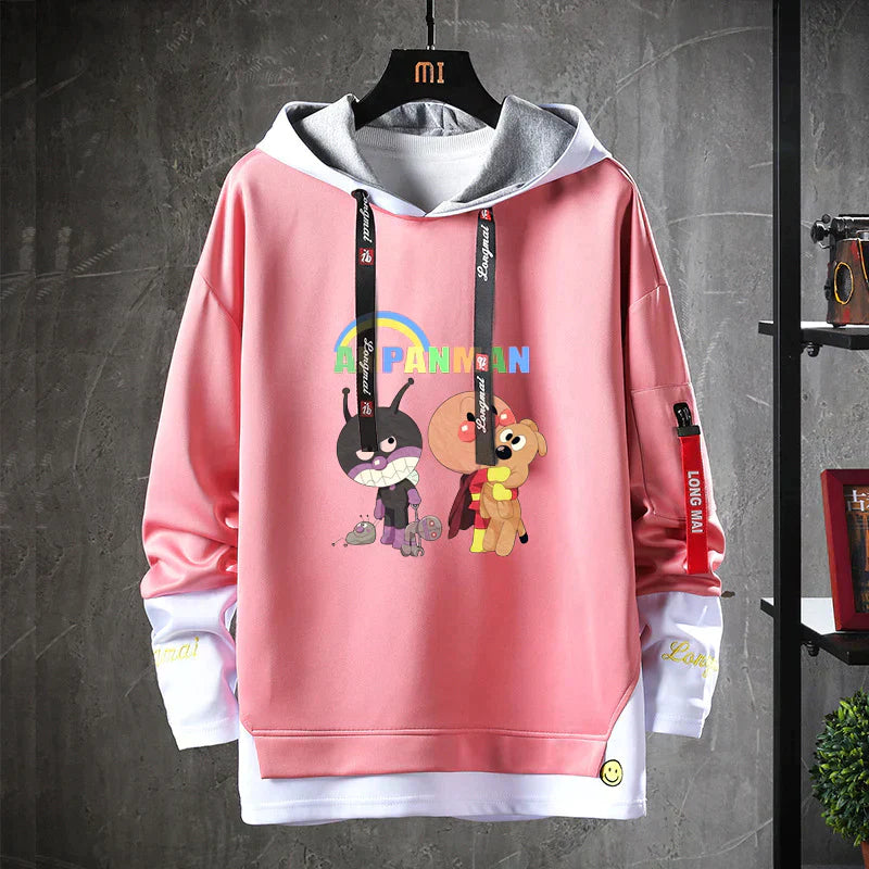超人気 アドバンスド カートゥーン プリント柄 フード付きパーカー