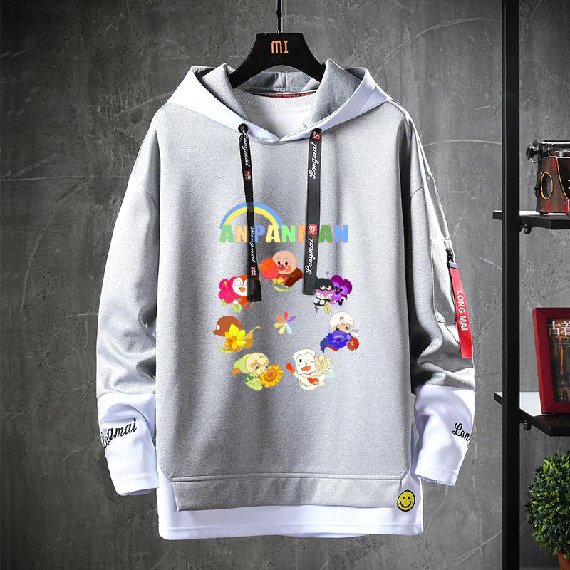 超人気 アドバンスド カートゥーン プリント柄 フード付きパーカー