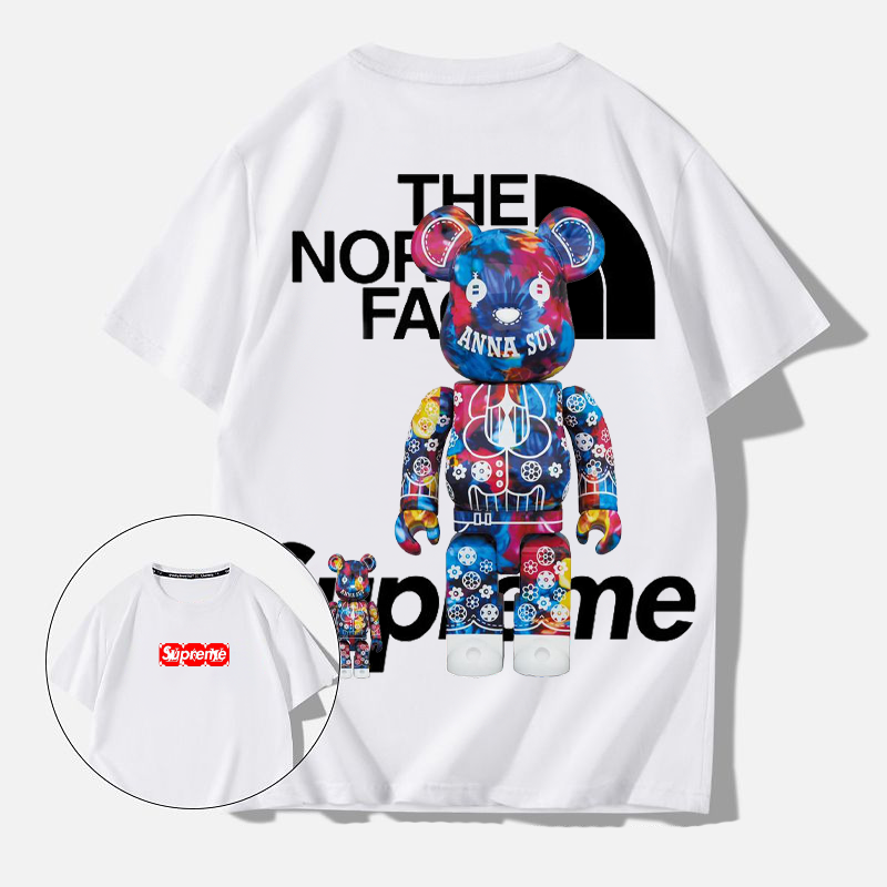 ins映えストリートカジュアルファッション純粋な綿素材半袖シャツ