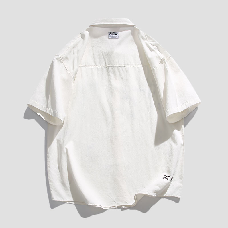 INS大人气 コントラストカラー カジュアル 半袖シャツ