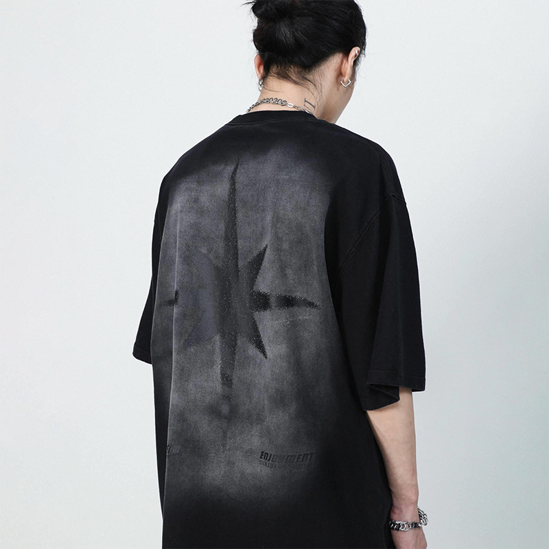 純粋な綿素材 スターライト カジュアル 半袖シャツ