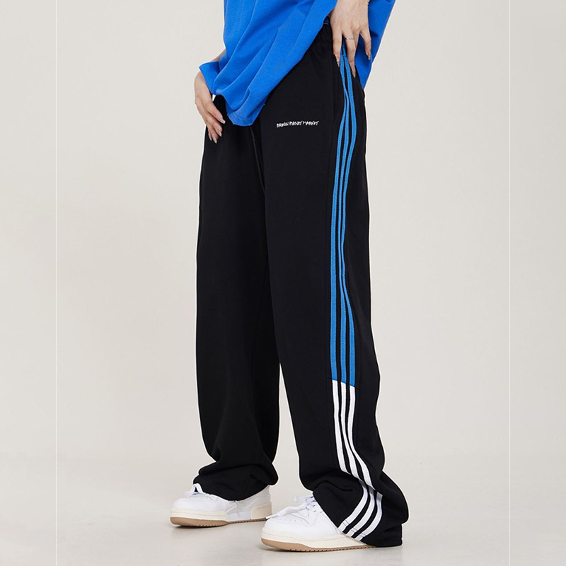 ストライプ  コントラストカラー  スポーツ カジュアルパンツ