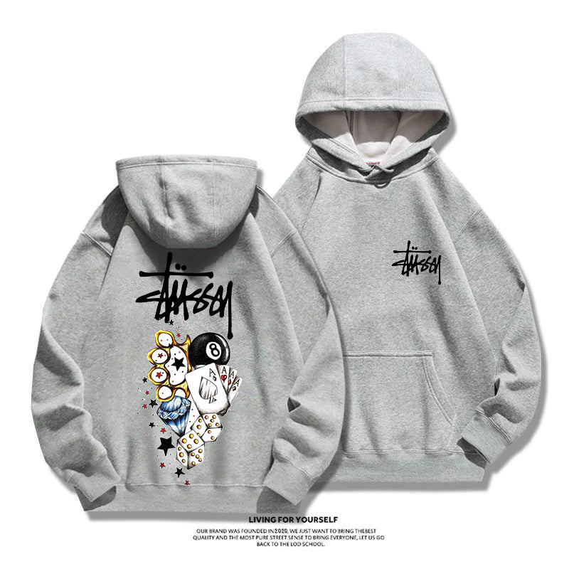 着回し力抜群 シンプル ファッション カジュアル ストリート系 韓国系 長袖 プリント パーカー