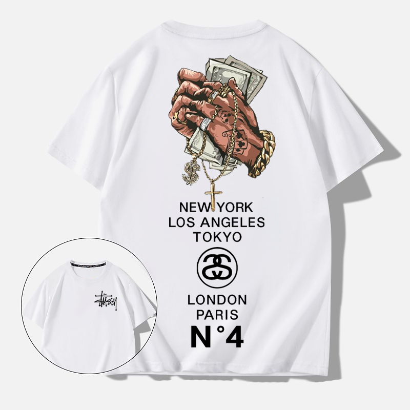 人気爆発ストリート超カッコイイ  トレンドブランド 純粋な綿素材アメリカンスタイル半袖シャツ