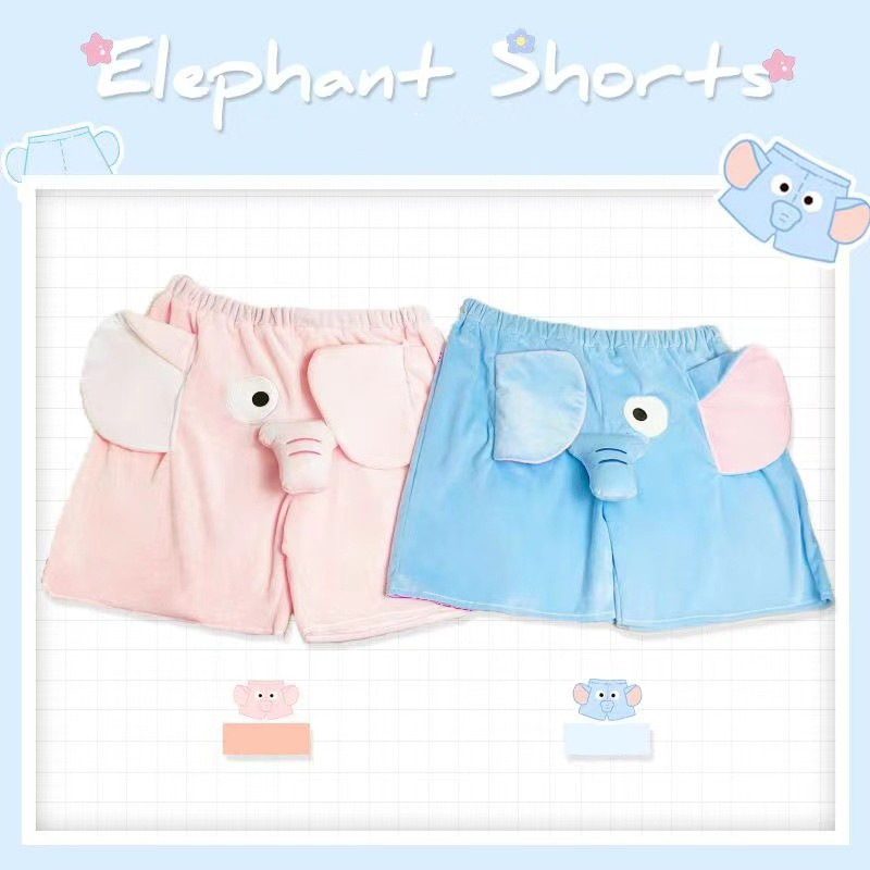 キュートなゾウのショートパンツ