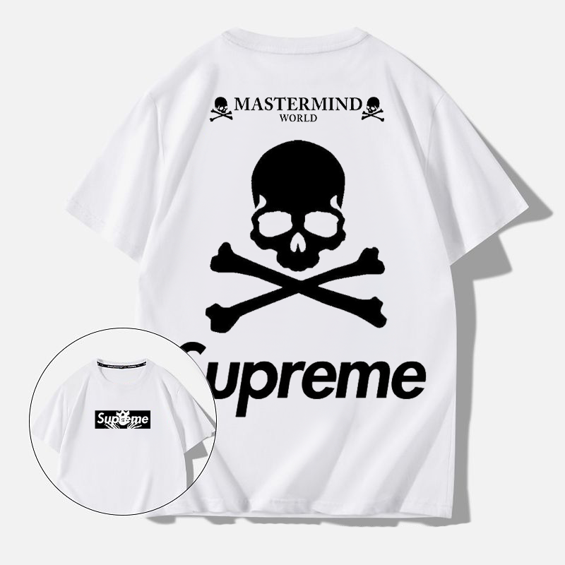 ストリート頭蓋骨トレンドブランド 超カッコイイストリート半袖シャツ