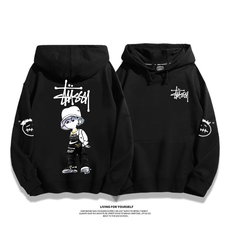 人気キャラクター シンプルファッション ストリート フード付き 人気キャラクター シンプルファッション ストリート フード付き