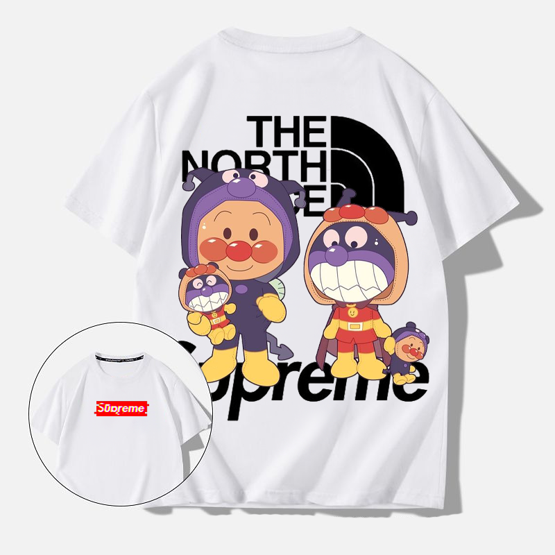 人気爆発 カートゥーントレンドブランド プリント柄カップルカジュアル半袖シャツ