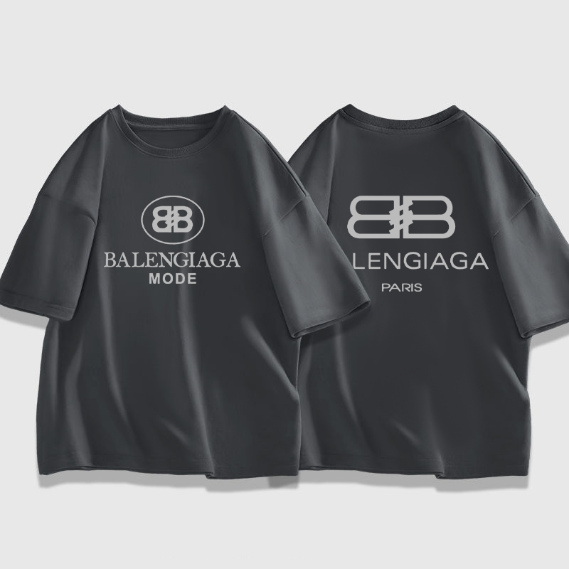 カジュアルカジュアルトレンドブランド超カッコイイ英字プリントニュートラル半袖シャツ