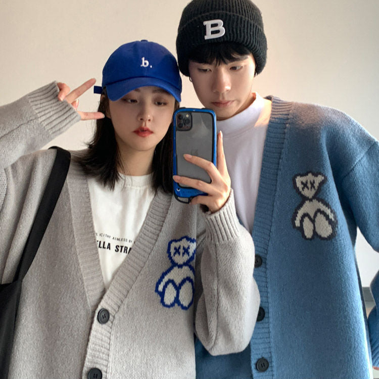 カレッジスタイル ニット カップル セーター