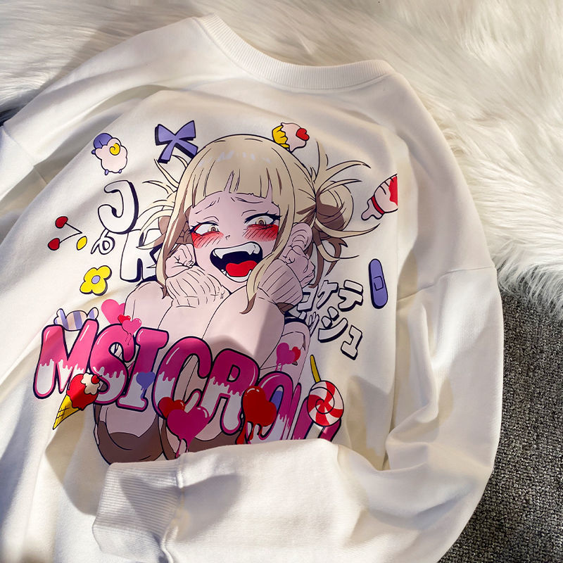 カートゥーン ゆったり  プリント柄 パーカー