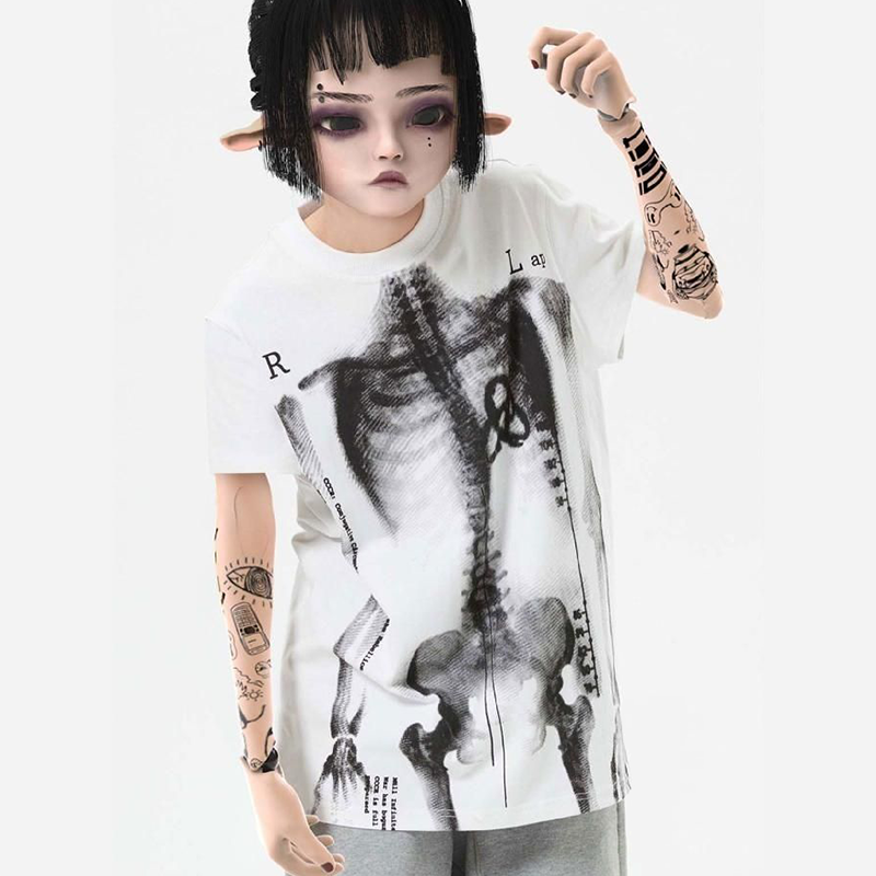 パンク アメリカンスタイル ストリートスタイル ヒップホップ風 半袖シャツ