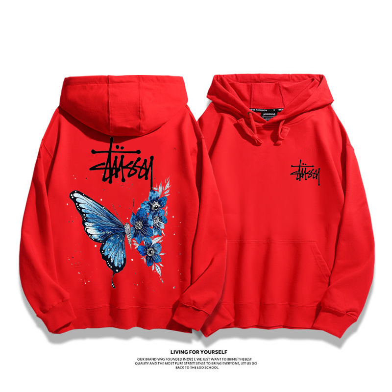 ルーズフィットデザインミニマルなデザインカートゥーンカップル パーカー