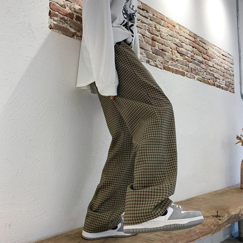 人気爆発 チェック柄 カジュアル スラックス