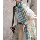 INS大人气 韓国ファッション カジュアル 可愛い  半袖シャツ