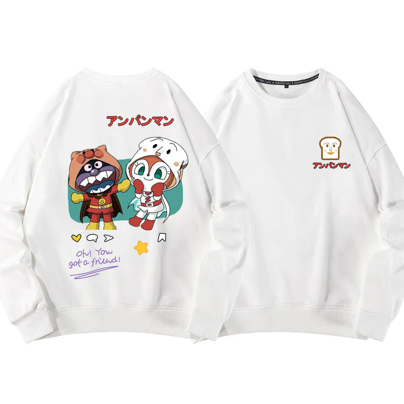 ゆったりしていて カートゥーン パーカー